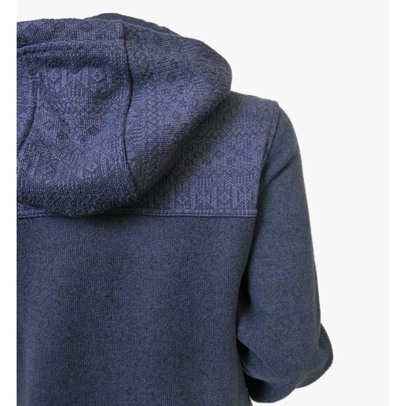 PATAGONIA Better Sweater Icelandic Coat Toggle Blue Black Hood Women's S/M DESC - Picture 3 of 14